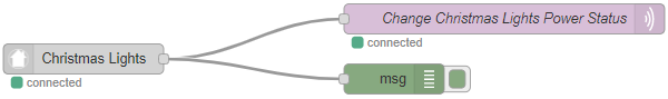 Screenshot of debug node, linked to Node-RED Smart Home Control flow